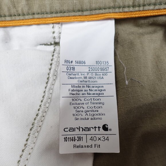 Carhartt Force Tappen Cargo Pants Mens 40x30 Relaxed Fit Ripstop Workwear - Picture 3 of 11